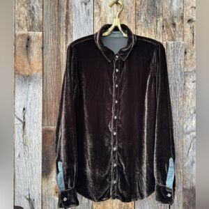 CP Shades Romy Velvet Shirt Chocolate